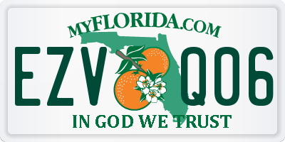 FL license plate EZVQ06