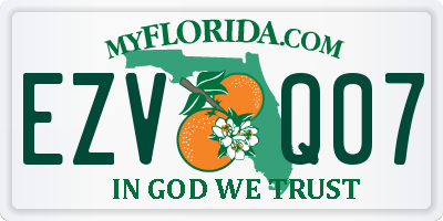 FL license plate EZVQ07