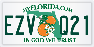 FL license plate EZVQ21