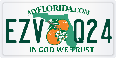 FL license plate EZVQ24