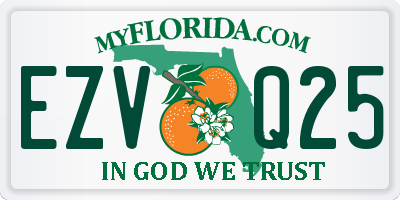 FL license plate EZVQ25