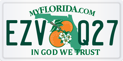 FL license plate EZVQ27