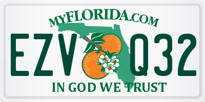 FL license plate EZVQ32