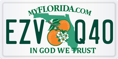 FL license plate EZVQ40