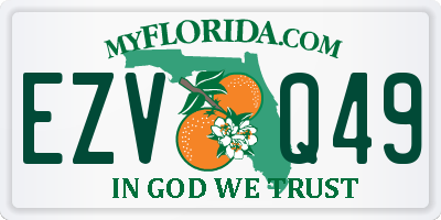 FL license plate EZVQ49