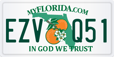 FL license plate EZVQ51