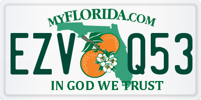 FL license plate EZVQ53