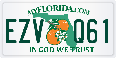 FL license plate EZVQ61