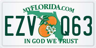 FL license plate EZVQ63