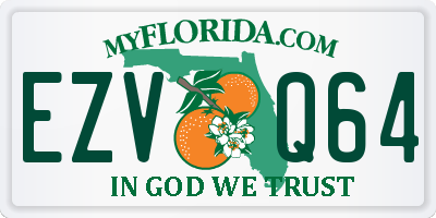 FL license plate EZVQ64