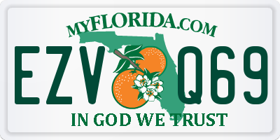 FL license plate EZVQ69