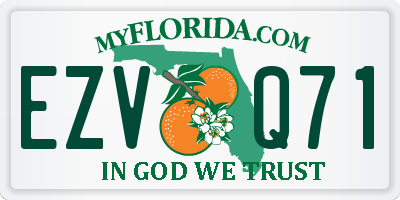 FL license plate EZVQ71