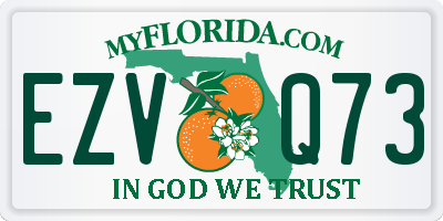 FL license plate EZVQ73