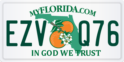 FL license plate EZVQ76