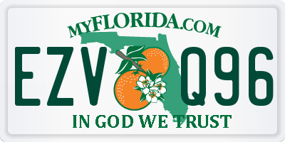 FL license plate EZVQ96