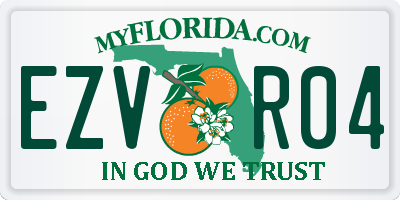 FL license plate EZVR04