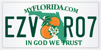 FL license plate EZVR07