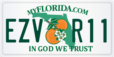 FL license plate EZVR11