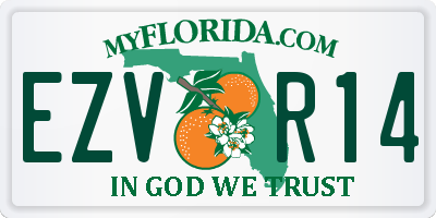 FL license plate EZVR14