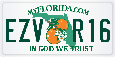 FL license plate EZVR16