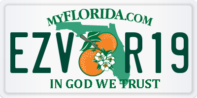 FL license plate EZVR19