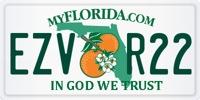 FL license plate EZVR22