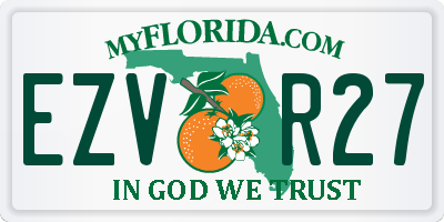 FL license plate EZVR27