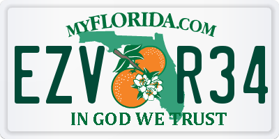 FL license plate EZVR34