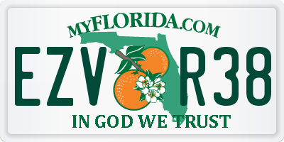 FL license plate EZVR38