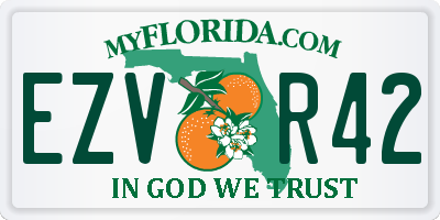 FL license plate EZVR42