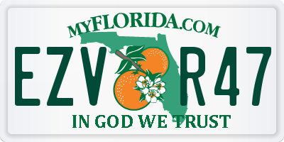 FL license plate EZVR47