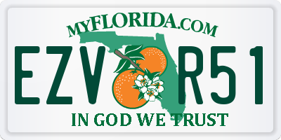 FL license plate EZVR51