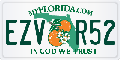 FL license plate EZVR52