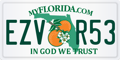 FL license plate EZVR53