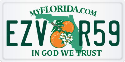 FL license plate EZVR59