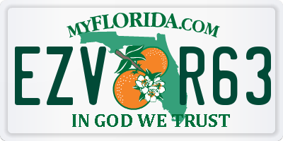 FL license plate EZVR63