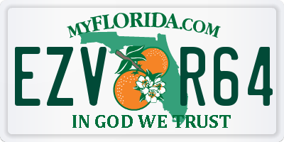 FL license plate EZVR64