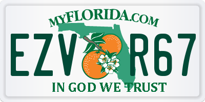 FL license plate EZVR67