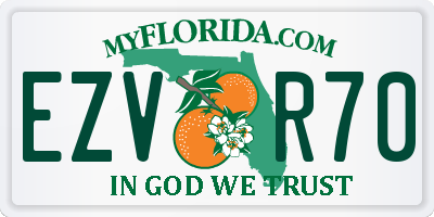 FL license plate EZVR70