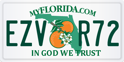 FL license plate EZVR72