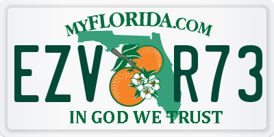 FL license plate EZVR73