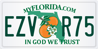 FL license plate EZVR75