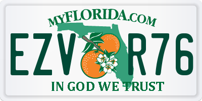 FL license plate EZVR76