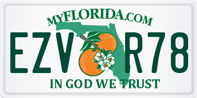 FL license plate EZVR78