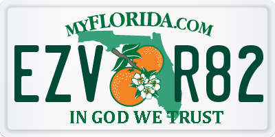 FL license plate EZVR82