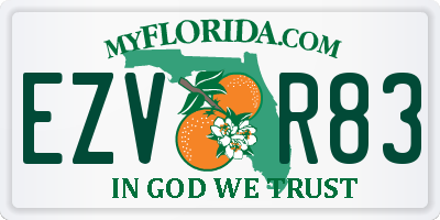 FL license plate EZVR83