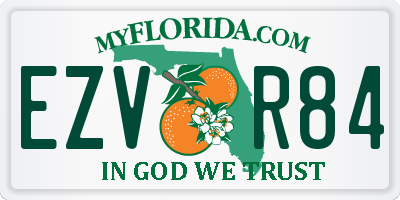 FL license plate EZVR84