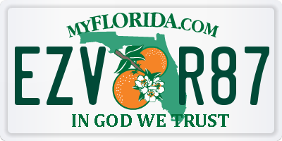 FL license plate EZVR87