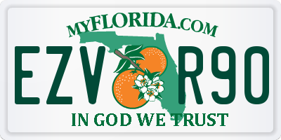 FL license plate EZVR90