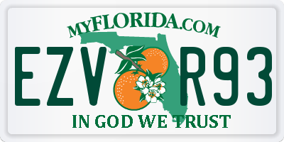 FL license plate EZVR93